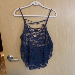Cross lace tank